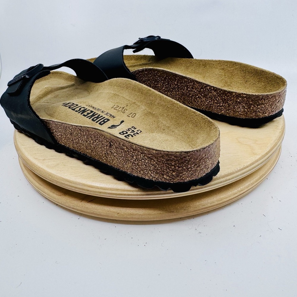 Birkenstock Madrid Shoes Black Birko-Flor Women's EU 38 US 7-7.5 Sandals - Picture 7 of 9